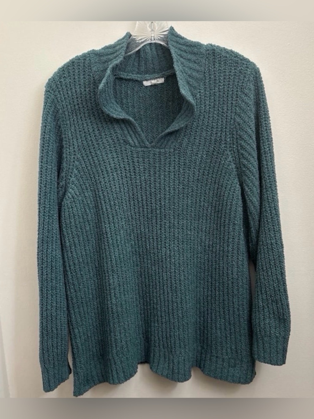 Maurices Teal Ribbed Funnel Neck Sweater